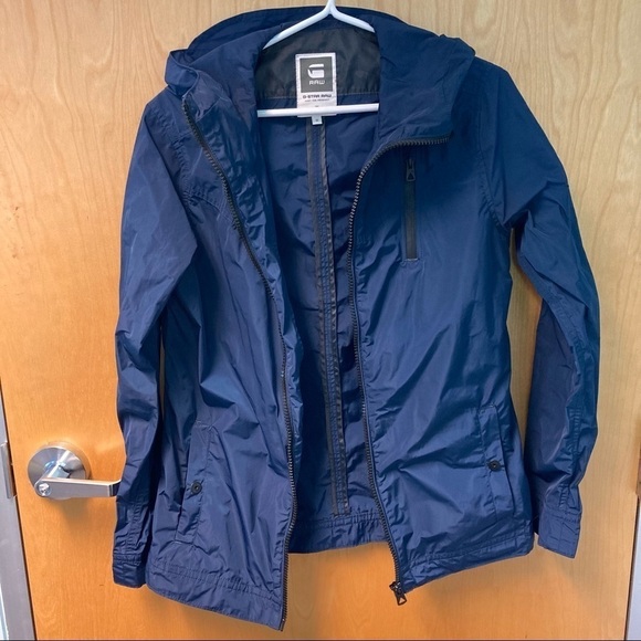 G-STAR RAW Sz M Overshirt  Raincoat Wind Breaker Hooded Jacket - Picture 1 of 13
